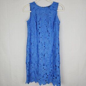 Ann Taylor Crochet Flower Mini Dress 4P